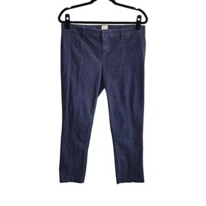 ecru Women's Cropped Zip-Ankle Dark Wash Mid-Rise Denim Pants Jeans Size 10